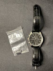 lot 150 image: Fossil Arkitekt FS-4310 Chronograph Black Dial Leather Strap 50m Water Resistant - unauthenticated