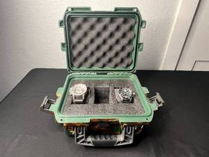 lot 153 image: Invicta Specialty Chronograph - 2-Watch Set in Camouflage Case (Model No. 1798) - unauthenticated