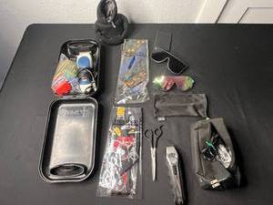 lot 157 image: WAHL Color Hair Clipper with Case & Attachments, Music DesignTheme Ties, Sun Glasses, Card Holder