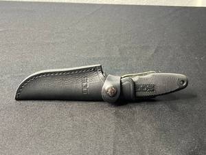 lot 158 image: SOG Field Pup I Fixed Blade Knife with Leather Sheath