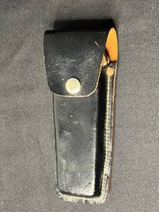 lot 160 image: Karambit Knife - Wood Handle, Leather Sheath