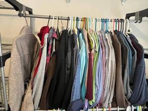 lot 182 image: Mens Shirts & Jackets Assortment - Sonoma Life & Style, Tasso Elba, George (XL) - inc all clothes on featured rack