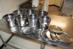 lot 44 image: Stainless Steel Inset Pans and Lids