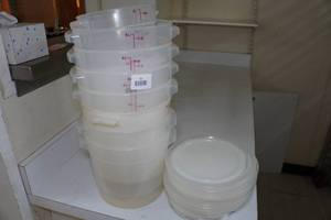 lot 52 image: Clear Food Storage Bins and Lids