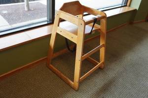 lot 80 image: Wooden High Chair