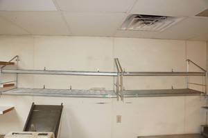 lot 64 image: 9 Linear Feet of Metal Wire Shelving