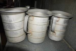 lot 103 image: 3 Large Commercial Measuring Scoops