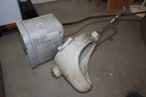 lot 988 image: Antique Porcelain Urinal with Tank