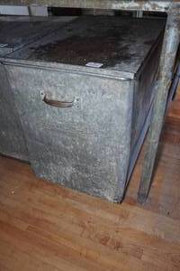 lot 436 image: Galvanized Storage Bin