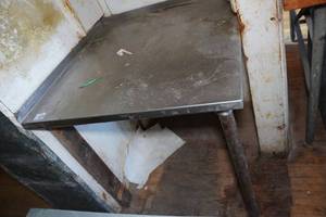lot 349 image: Corner Stainless Table