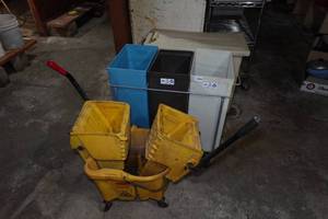 lot 922 image: Storage Bins and Mop Bucket