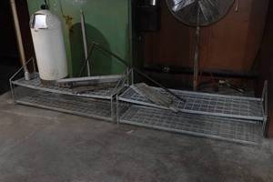 lot 926 image: Wire Storage Racks and Gabage Can