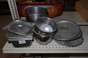 lot 751 image: Stainless Insets, Mixing Bowls and Pot