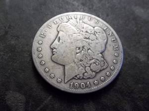 lot 27 image: 1904 S Morgan Silver Dollar