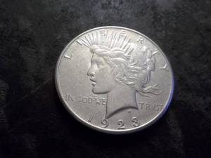 lot 33 image: 1923 S Pease Silver Dollar