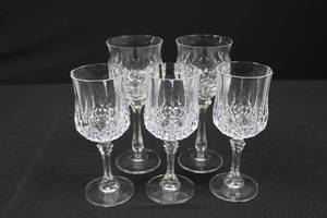 lot 30 image: Crystal Cut Goblets - 5-Piece Set