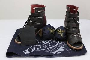 lot 55 image: Freebird by Steven Braeden Black Suede Boots - Size US 7 - Leather Upper