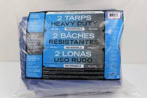 lot 95 image: Tarps Heavy Duty BlueSilver Reversible 12x16 ft - 2-Pack