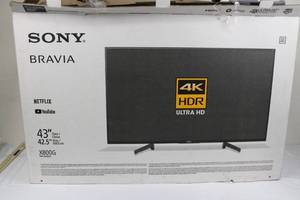 lot 100 image: Sony Bravia XBR-43X800G 43in 4K HDR Ultra HD TV ( NO POWER CORD)