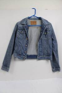 lot 128 image: Express Denim Jacket - Size M - Light Wash, 100% Cotton