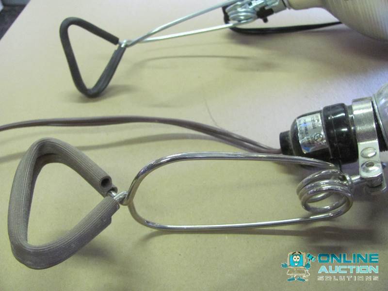 lot 60 image: Two (2) Portable Work Lights with Clamps. Put...