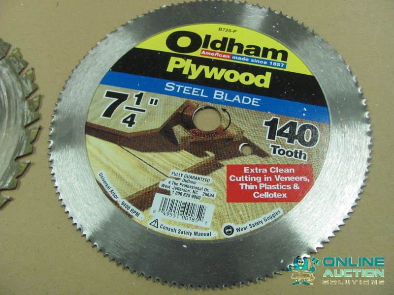 lot 68 image: Two smaller Power Saw Blades as shown. One ne...