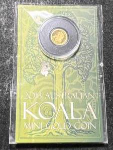lot 05 image: 2013 AUSTRALIAN KOALA HALF GRAM .9999 FINE GOLD