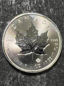 lot 07 image: 2019 CANADIAN MAPLE LEAF 1 TROY OZ .9999 FINE SILVER