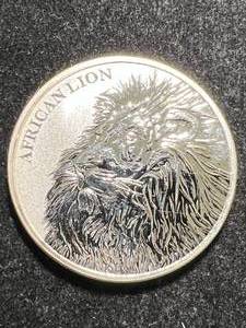 lot 09 image: 2018 AFRICAN LION 1 TROY OZ .999 FINE SILVER