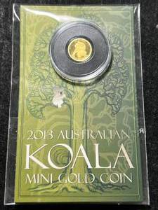 lot 27 image: 2013 AUSTRALIAN KOALA HALF GRAM .9999 FINE GOLD