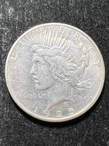 lot 46 image: 1925-S US PEACE SILVER DOLLAR
