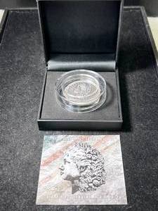 lot 60 image: 1 TROY OZ .999 FINE SILVER ULTRA HIGH RELIEF MORGAN DOLLAR ROUND IN BOX