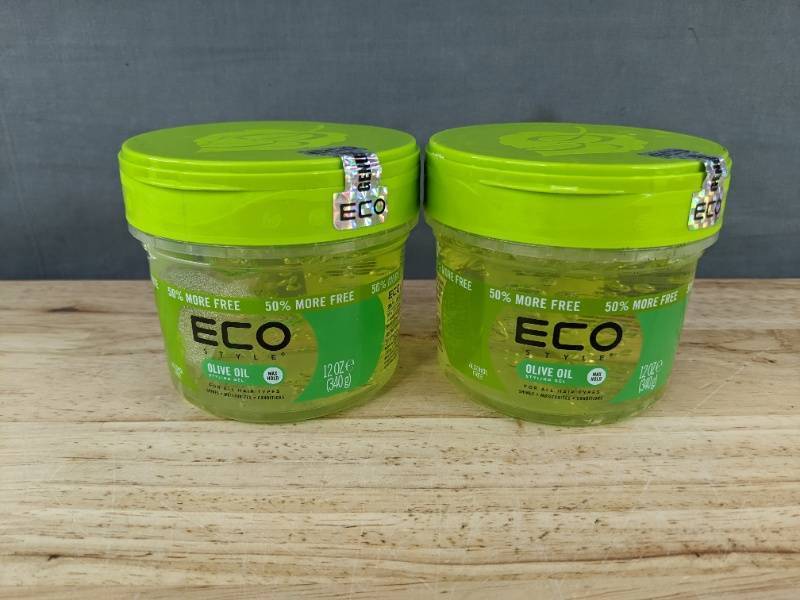 2 Eco Style Olive Oil Styling Gel 12 oz - Brand New
