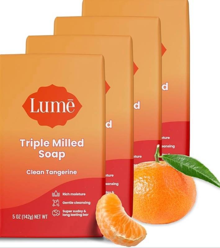 4 Lume Triple Milled Soap Clean Tangerine 5 oz, $30.00 Retail - Brand New
