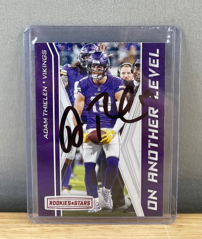 Adam Thielen Autographed 2019 Panini Rookies & Stars Minnesota Vikings NFL Card I