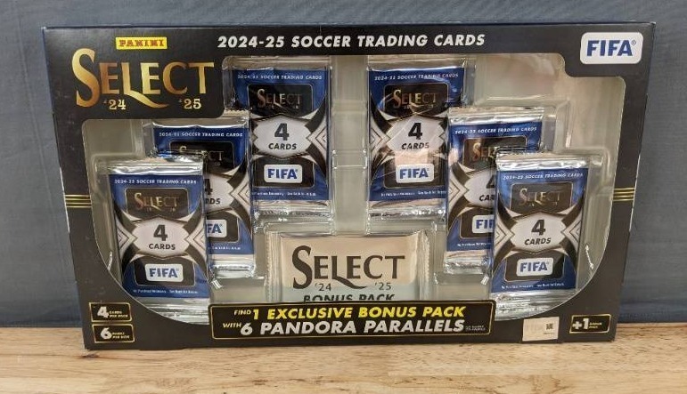 2024-25 Panini Select FIFA Soccer Trading Card Box, 7 Packs - Brand New