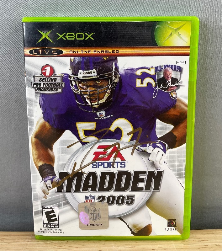 Ray Lewis Autographed Madden NFL 2005 XBOX Football Game, Baltimore Ravens I