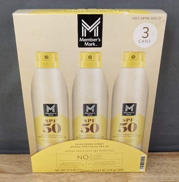 3 Members Mark SPF 50 Sunscreen Sprays - Brand New