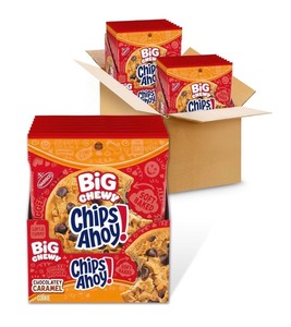 CHIPS AHOY Big Chewy Chocolate Chip Cookies, Chocolatey Caramel, 14 Snack Packs - Brand New