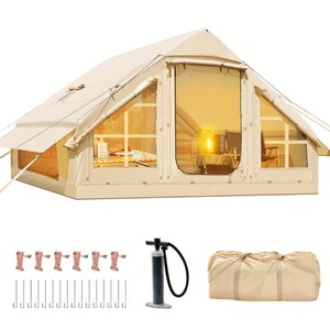 Inflatable Blow Up 4-6 Person Waterproof Oxford Air Tent $799 Retail - Brand New