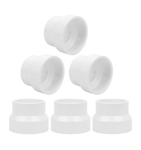 6 Pack of 2 x 1-12 PVC DWV Coupling Adapters (Socket x Socket) Schedule 40 PVC DWV Slip Reducing Coupling Pipe Fittings, PVC IncreaserReducer Coupling for Home Sewer Plumbing - Brand New