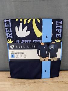 Reel Life Long Sleeve UV T-Shirt - Mens Large - Brand New