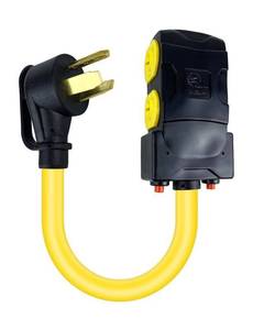 RV Power Cord Adaptor 21 - 20A, 125V, 2500W - 10-30P Plug - Brand New