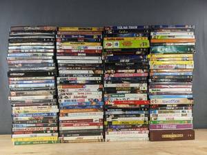 136 DVD Movie Collection - Featuring Titles like Pirates of the Caribbean, The Office, Twilight, Star Trek, RoboCop, Invincible, Spider-Man, Harry Potter, Blade C