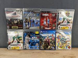 PlayStation 3, 8 Video Game Bundle - NBA 2K13, Madden, MLB, Family Game Night C