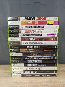 Xbox 16 Video Game Collection - Madden, NBA Live, 2K6, Star Wars, Call of Duty, MVP Baseball, FIFA C