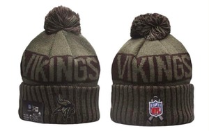 New Era Minnesota Vikings Salute to Service Embroidered NFL Football Beanie Adult Winter Military Hat - Brand New I