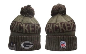 New Era Green Bay Packers Salute to Service Embroidered NFL Football Beanie Adult Winter Military Hat - Brand New I
