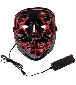 Halloween Scary LED Mask - Light Up Purge Mask for Festival Cosplay Party - Brand New