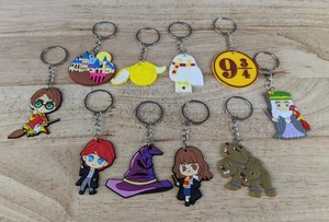 10 Harry Potter Silicone Keychains - Brand New